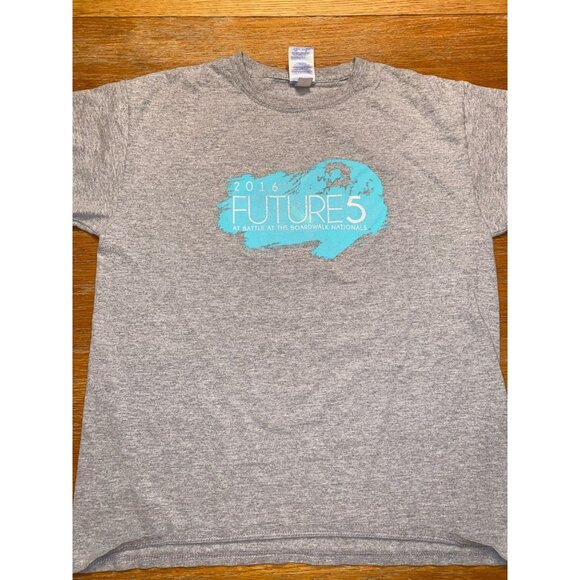 2016 Future 5 Battle At The Boardwalk Nationals Gildan Ultra Cotton Gray T-Shirt - Picture 1 of 4